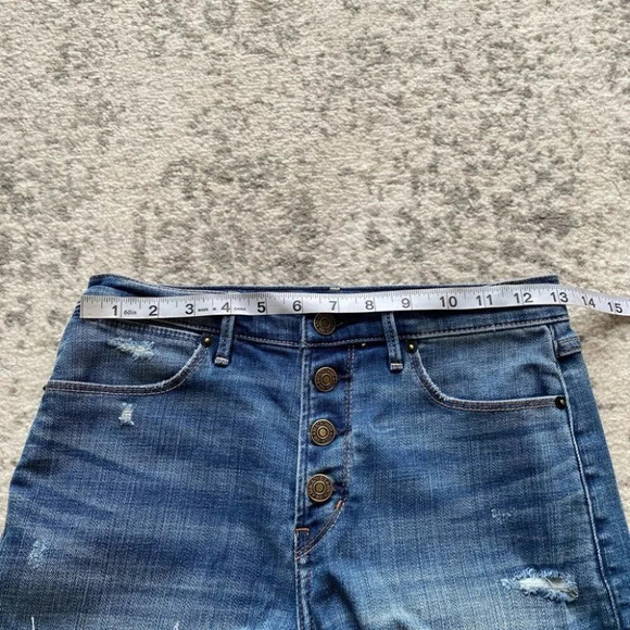 Abercrombie and Fitch denim shorts high rise button fly 26 - Picture 4 of 9